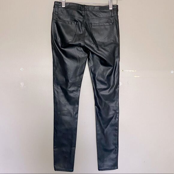 Blank NYC Black Faux Leather Low-Rise Skinny-Leg Pants Size 26 - Picture 8 of 8